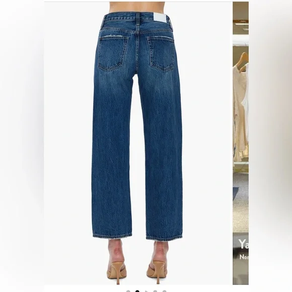 Pistola Lexi Distressed Crop Barrel Jeans (30) - Picture 2 of 5